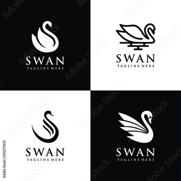 Obraz swan logo design