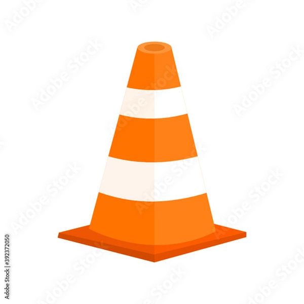Obraz Traffic Cone icon isolate on white background.