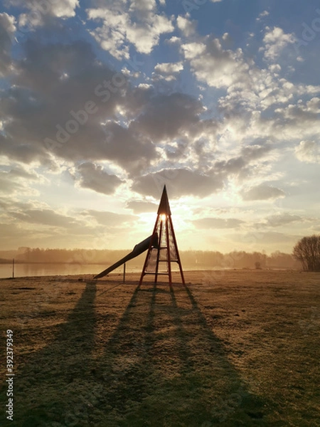 Obraz sunset over the river