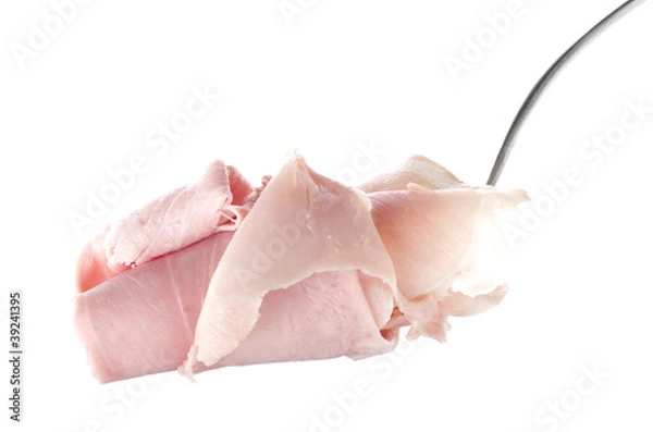 Obraz ham on a fork