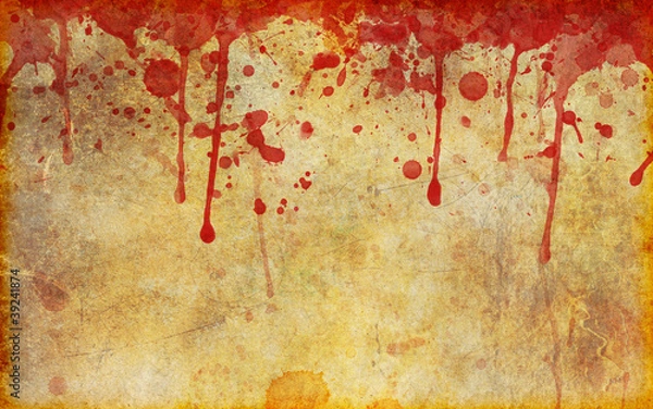 Obraz Blood Splattered Old Stained Parchment