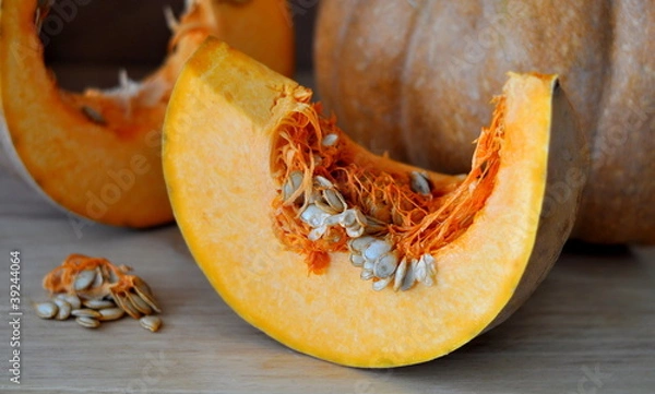 Obraz Pumpkin slice with seeds