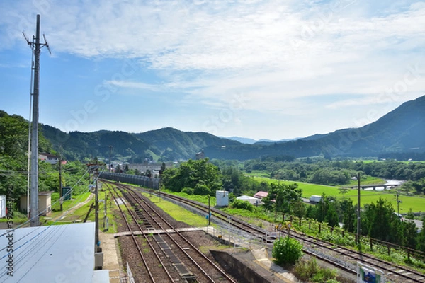 Fototapeta 宮城　JR陸羽東線鳴子温泉駅