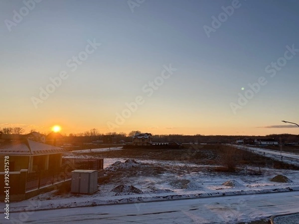 Obraz sunset over the river