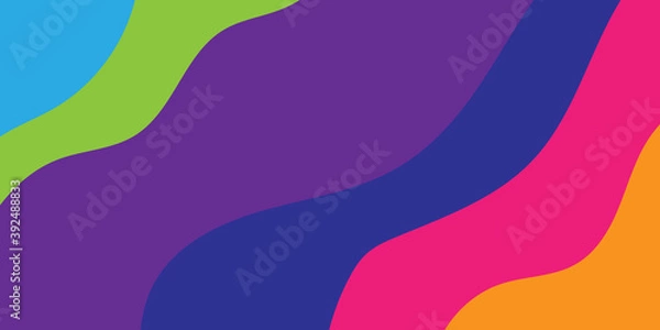 Fototapeta Trendy simple fluid color gradient abstract background with dynamic wave line effect. Vector Illustration For Wallpaper, Banner, Background, Card, Book Illustration, landing page