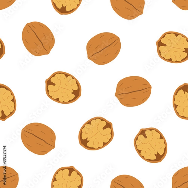 Obraz Fresh Walnut. Background with nuts. 