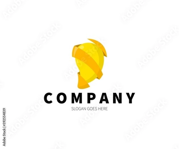 Obraz Mango Peel Logo Concept. Vector Design Illustration. Symbol and Icon Vector Template.