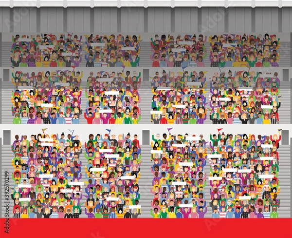 Fototapeta Crowd of supporters