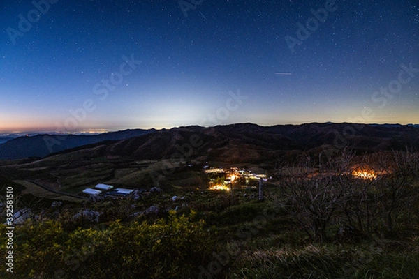 Obraz 四国カルストの夕暮れ