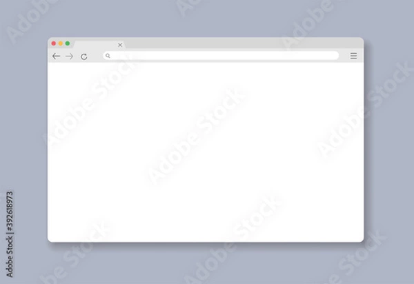 Obraz Simple Browser window on grey back ground. Vector
