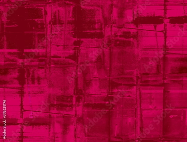 Fototapeta Red, monochrome background with square, dark accents. Template for advertising, posters, banners. Ideal for illustrations, projects and artwork.