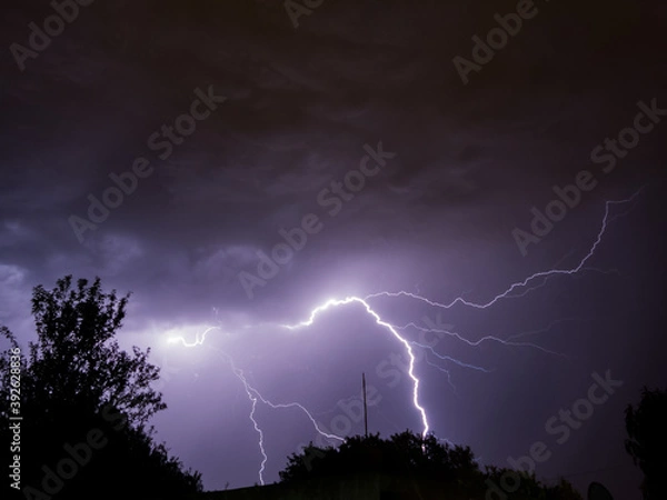 Obraz Thunderstorm in the night