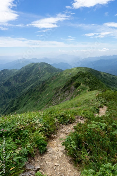 Fototapeta 【福井・石川】 三ノ峰・別山 縦走登山