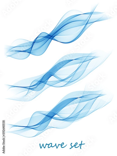 Fototapeta Beautiful hi-tech blue header footer swoosh collection web modern abstract transparent border layout.