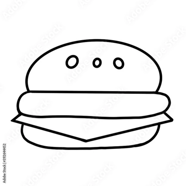 Obraz hamburger on a white