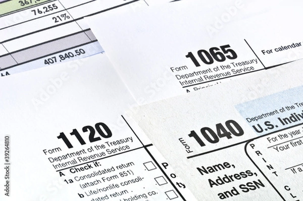 Obraz Tax forms.