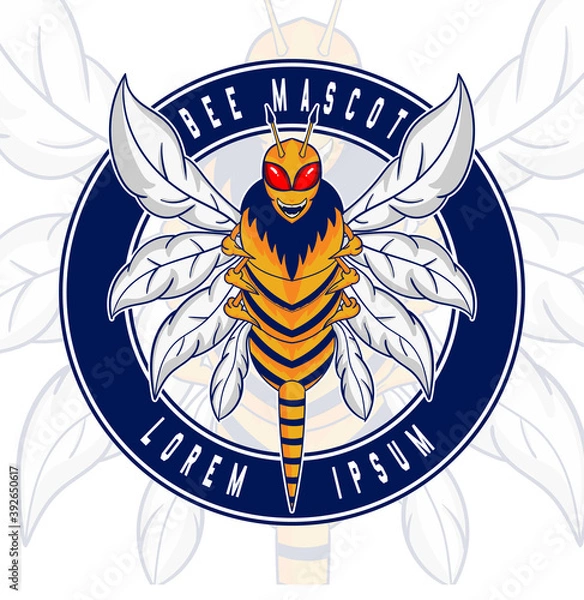 Obraz bee hornet vector mascot logo