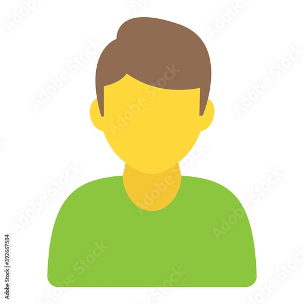 Fototapeta 
Flat icon design of boy avatar
