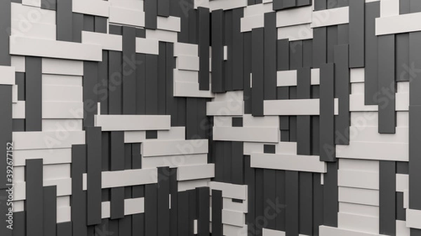 Fototapeta Abstract 3d modern rectangles background