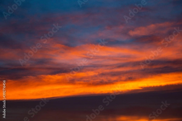 Obraz red sunset sky