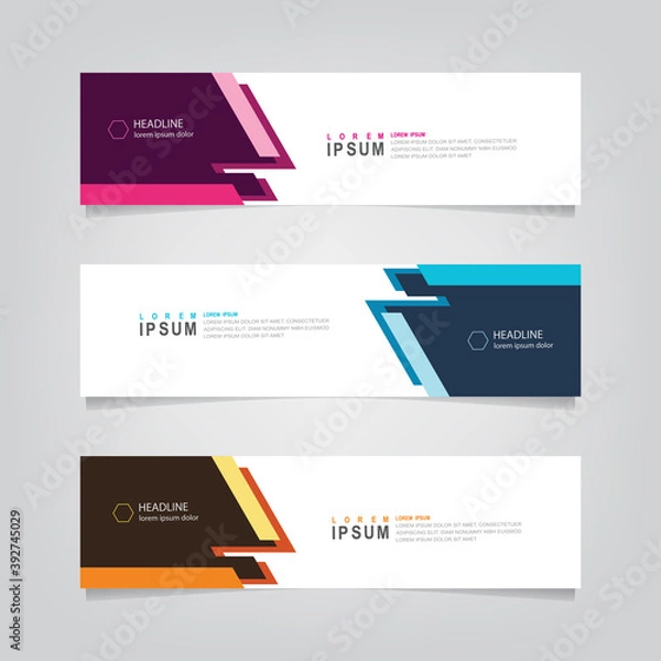 Fototapeta Vector banner abstract geometric background, modern banner advertising design. can use for brochure, flyer, covers, annual report and print template