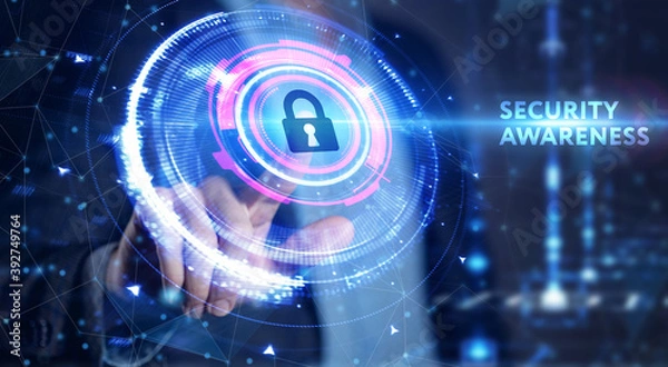 Fototapeta Cyber security data protection business technology privacy concept. Security Awareness