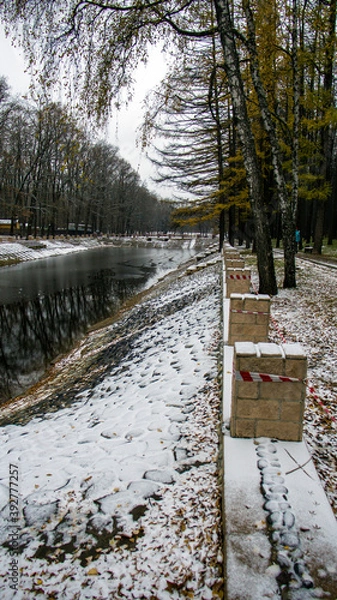 Fototapeta river in winter