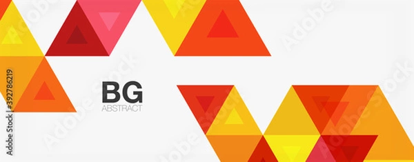 Fototapeta Mosaic triangle pattern abstract background for cover, banner, flyer and poster and other template