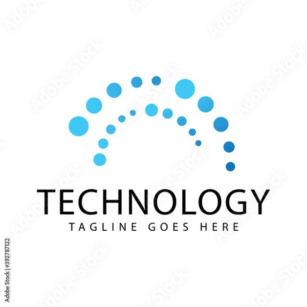 Fototapeta Technology logo icon vector template.
