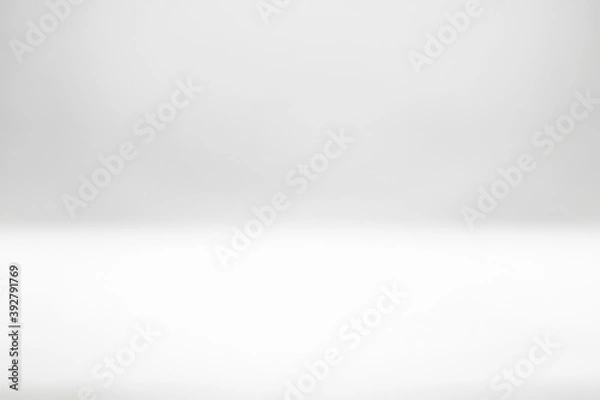 Obraz Light Studio White wall  Gradient Background. White clean minimal Background.