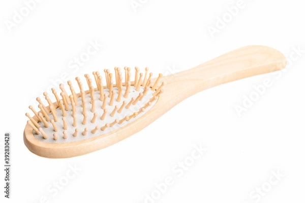 Fototapeta Wooden massage hair brush