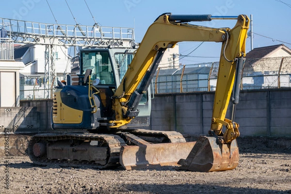 Obraz 工事現場のパワーショベル