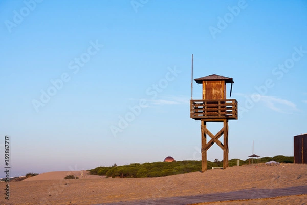 Obraz lifeguard tower on the beach