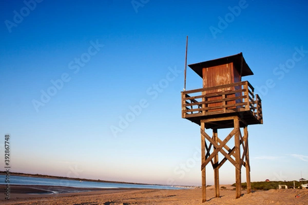 Obraz lifeguard tower on the beach