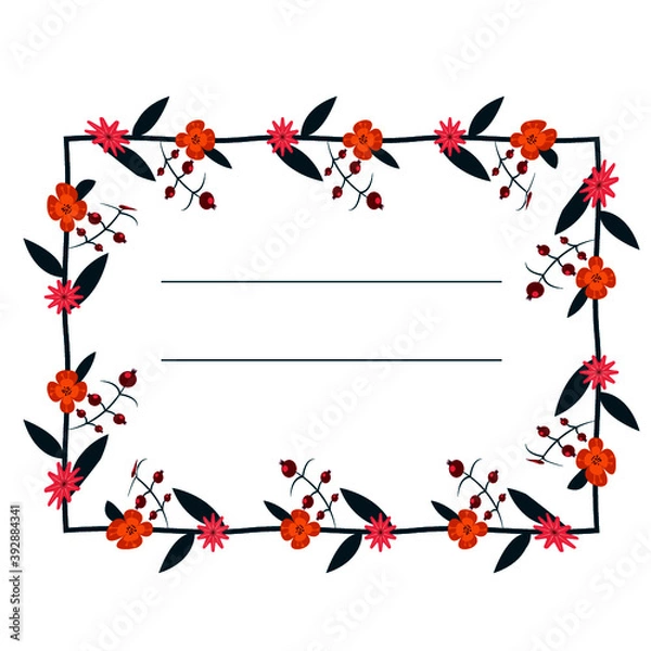Fototapeta floral pattern frame