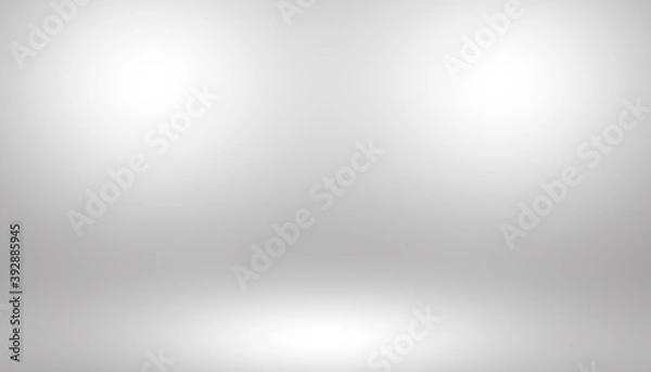 Fototapeta white stage background with gradient light empty room for display your product.