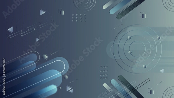 Obraz Gradient geometric shape background Premium Vector