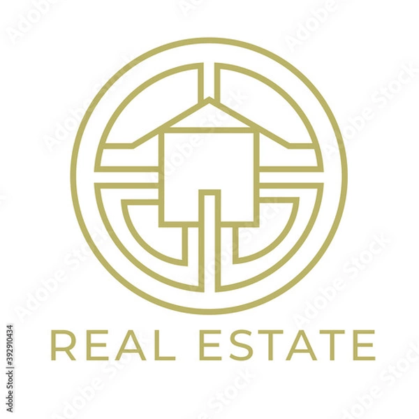 Obraz Real Estate logo Vector Icon