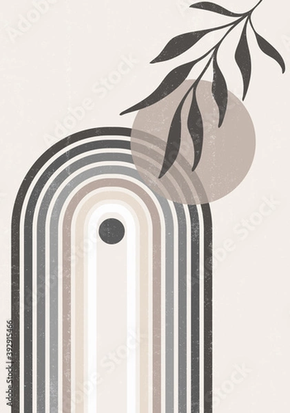 Fototapeta Abstract  Sun print boho minimalist printable wall art