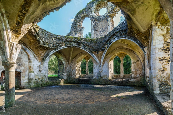 Obraz The spectacular ruins of the cistercian Waverley Abbey founded in 1128 near Farnham, Surrey