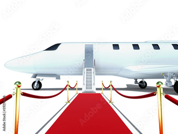 Fototapeta plane red carpet