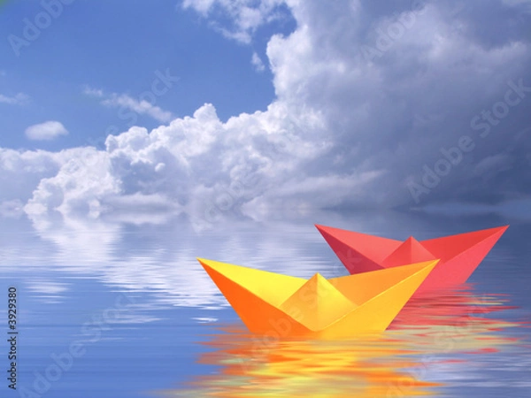 Obraz two boats sailing together