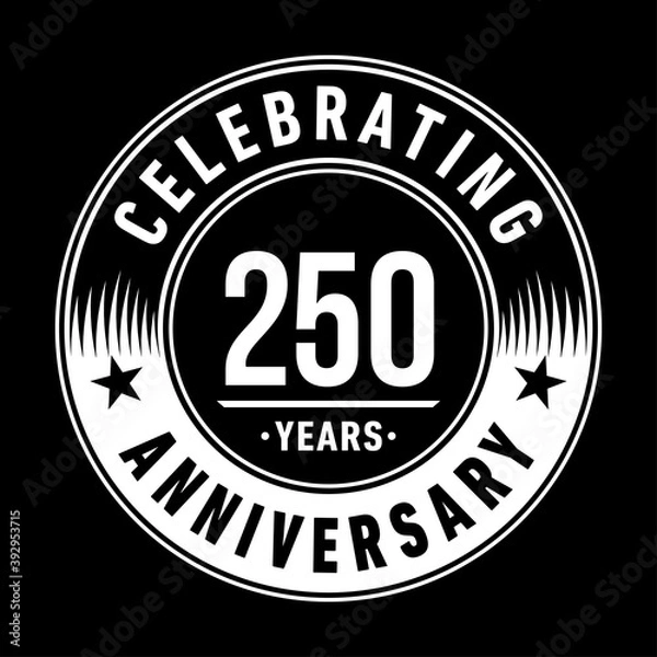 Obraz 250 years anniversary logo template. Vector and illustration.
