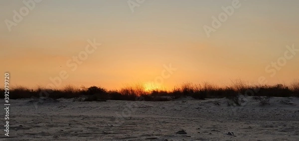 Fototapeta sunset at beach