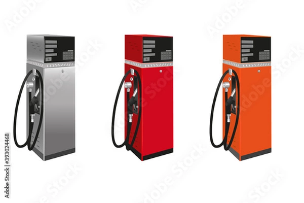 Fototapeta 
fuel dispenser model in different colors