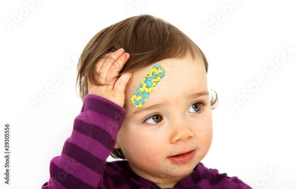 Obraz Kleinkind mit  einem Pflaster