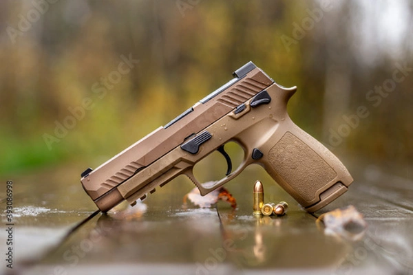 Obraz Gun and ammunition
