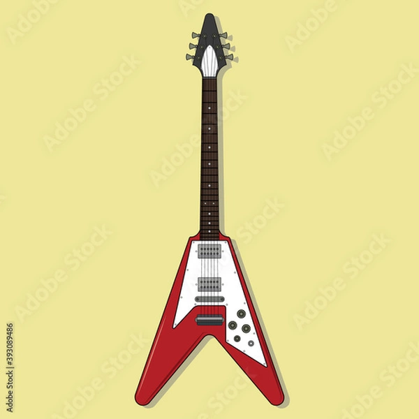 Fototapeta electric guitar vector