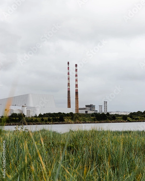 Obraz View of The Poolbeg Generating Station Dublin, Ireland