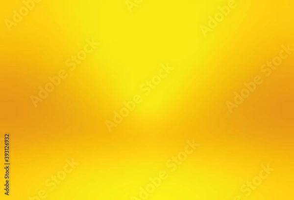 Fototapeta Gold, yellow empty room studio gradient used for background and display your product.